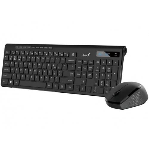KIT wireless GENIUS, tastatura wireless 104 taste (multimedia) + mouse wireless 1200dpi, 3 butoane,