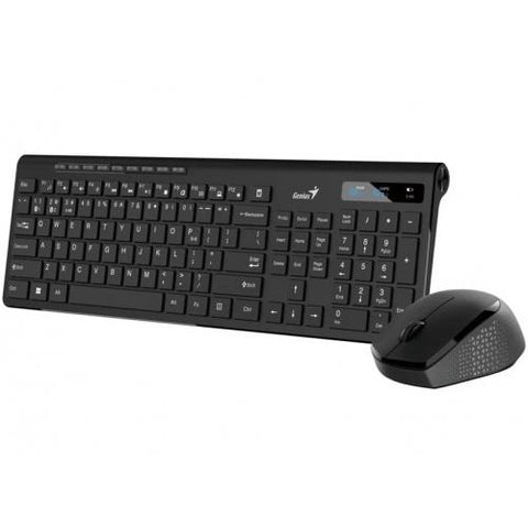 KIT wireless GENIUS, tastatura wireless 104 taste (multimedia) + mouse wireless 1200dpi, 3 butoane,