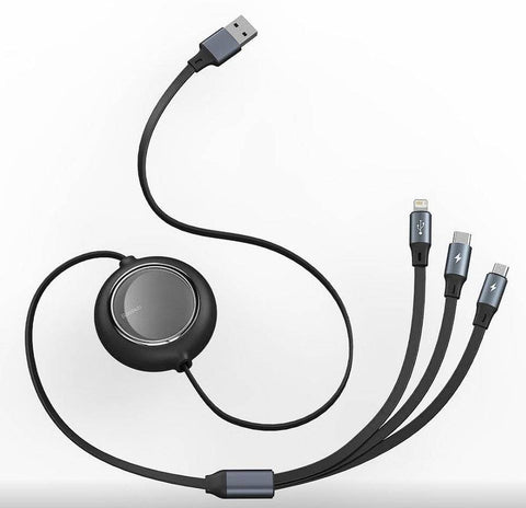 CABLU alimentare si date Baseus Bright Mirror 2 One-for-three Retractable, pt