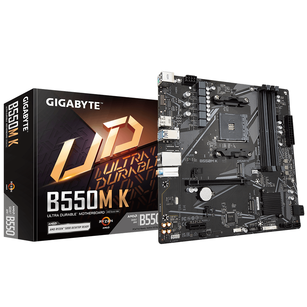 Placă de baza Gigabyte B550M K AM4, 4x DDR4, 1x DisplayPort, 1x HDMI