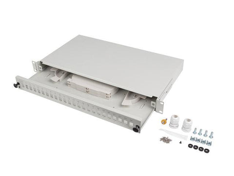 Patch Lanberg panel fibră rack 19" 1U 24x SC simplex / 24x LC duplex + accesorii