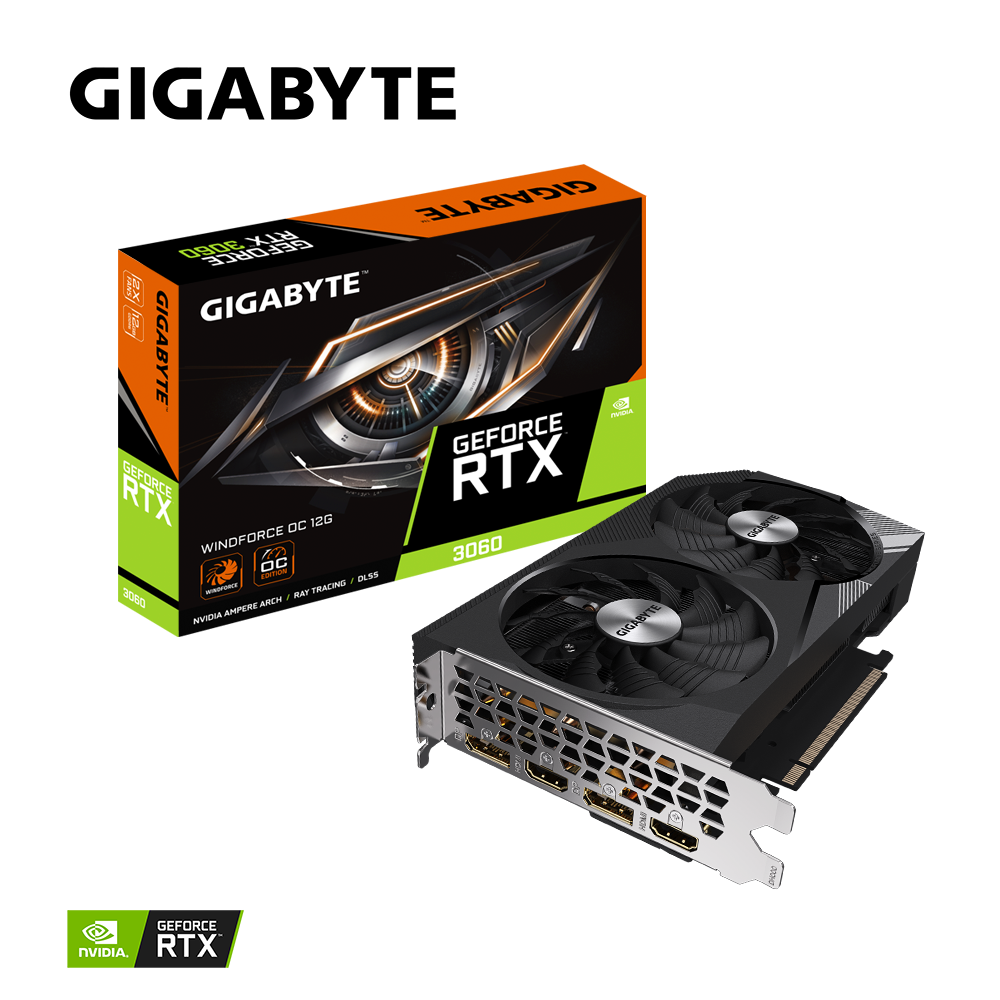Placă video Gigabyte GeForce RTX 3060 WINDFORCE OC 12G V2