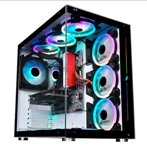 Carcasă 1STPLAYER SP8 Mid Tower ALB, Tempered Glass