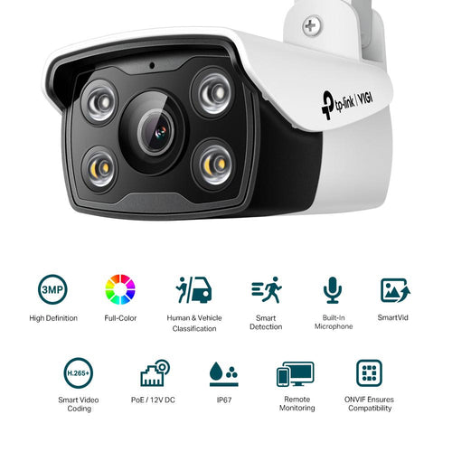 Cameră IP Bullet TP-Link VIGI C330(2.8mm), 3MP, Lentila 2.8mm