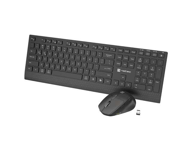 Kit Natec NATEC STINGRAY 2, tastatura wireless tip membrana, 109 taste