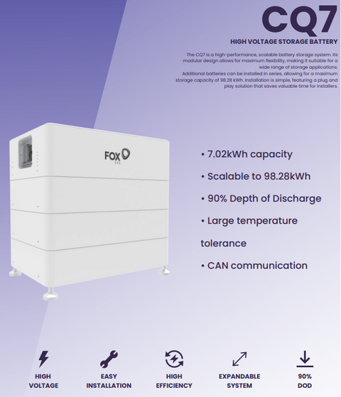 FoxESS High Voltage Battery Module CQ7-S-80, 7kWh