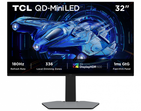 Monitor TCL Gaming QD-Mini LED 32G64 31.5", QHD (2560x1440), Fast-HVA