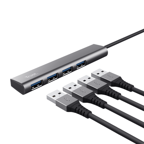 HUB USB Trust Halyx, USB-A la 4 x USB-A 3.2 Gen 1