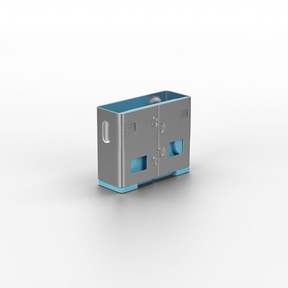 Lindy 10 USB Port Locks BLUE no Key, blocator porturi USB (capace)