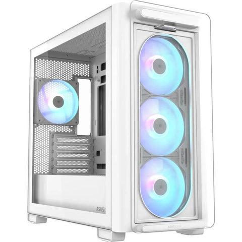 Carcasă ASUS A23 PLUS Mid Tower ARGB ALB, Tempered Glass