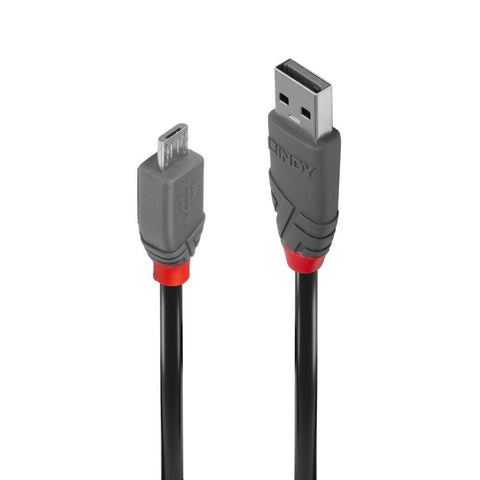 Cablu Lindy 1m USB 2.0 Type A - MicroUSB, Anthra Line