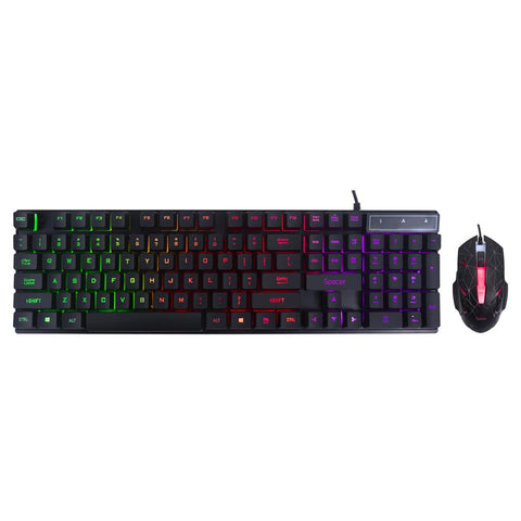 KIT Gaming Tastatura si Mouse Spacer SP-GK-01 cu fir, USB