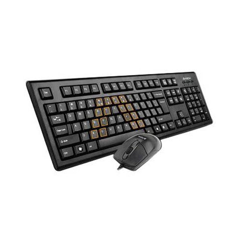 Kit tastatura + mouse A4tech KRS-8572, cu fir, negru, tastatura KRS-85
