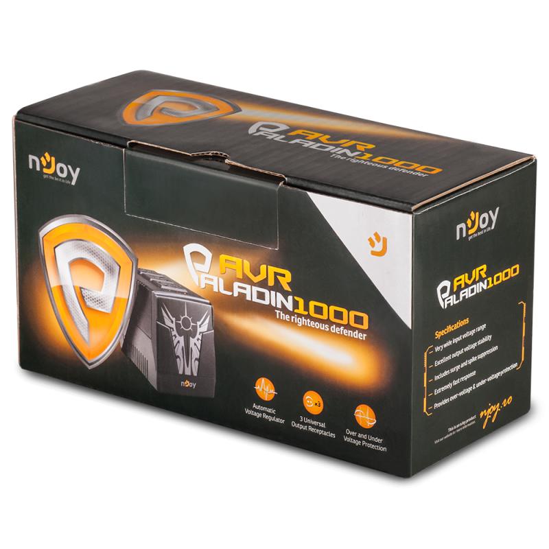 AVR nJoy Paladin 1000, 1000VA/500W, 3 Prize Schuko