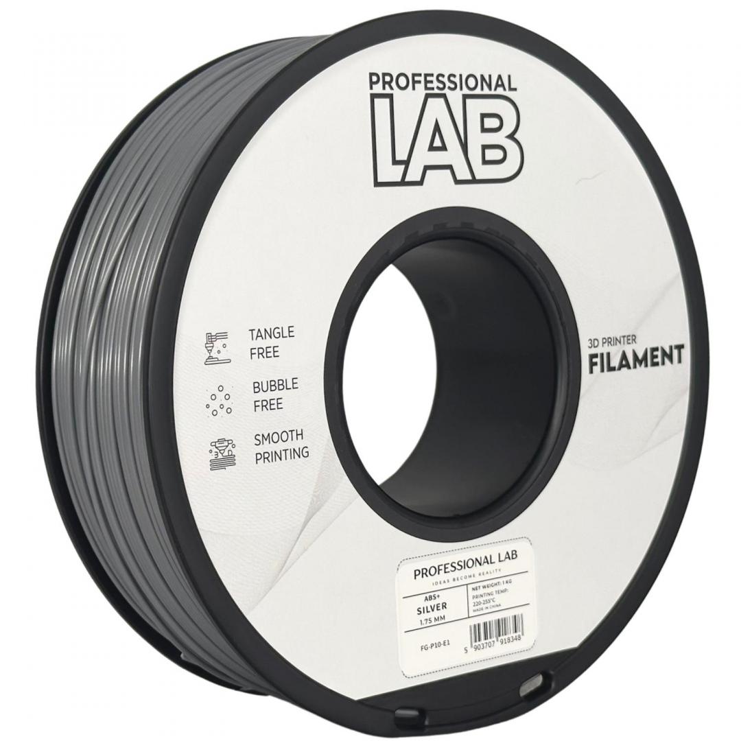 Filament 3D Proffesional Lab, Diamentru 1.75mm Professional lab (ABS+ SILVER | PROF. LAB)
