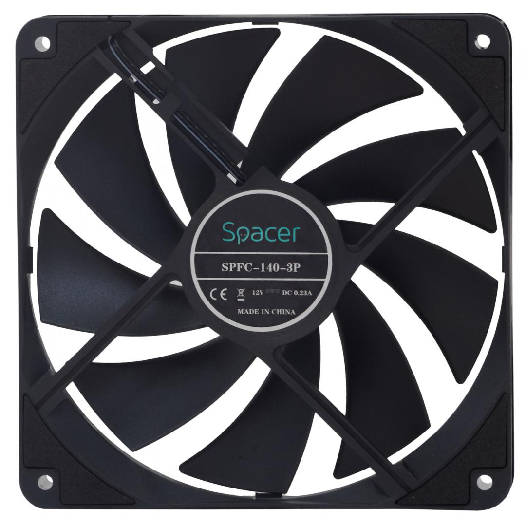 Ventilator Spacer 140mm, 1400RPM, conector 3 pin, tip rulment hidraulic