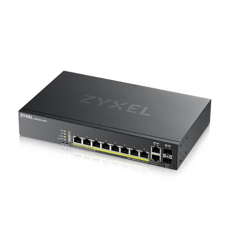 Zyxel Switch GS2220-10HP-EU0101F network switch Managed L2 Gigabit Ethernet (10/100/1000) Black