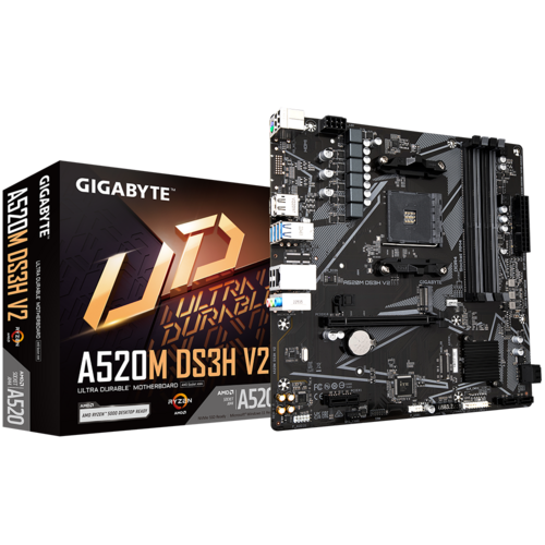 Placă de baza GIGABYTE A520M DS3H V2 AM4, 4x DDR4, 1x DP 1x HDMI