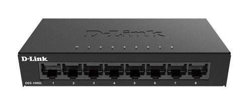 D-Link Switch DGS-108GL, 8 porturi Gigabit, Capacity 16Gbps, desktop