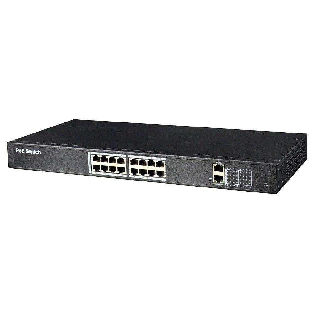 Switch PoE administrat L2 16 + 2 porturi Dahua PFS4018-16P-250