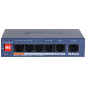 Switch PoE Cloud Management 4 + 2 porturi Dahua CS4006-4ET2GT-60
