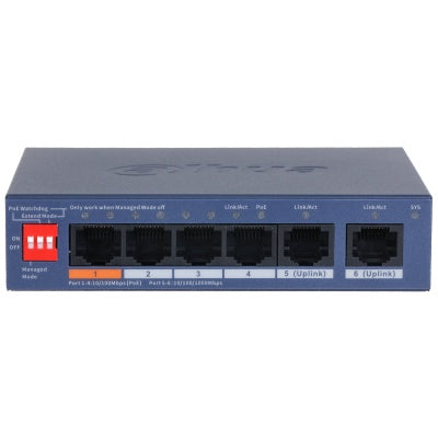 Switch PoE Cloud Management 4 + 2 porturi Dahua CS4006-4ET2GT-60