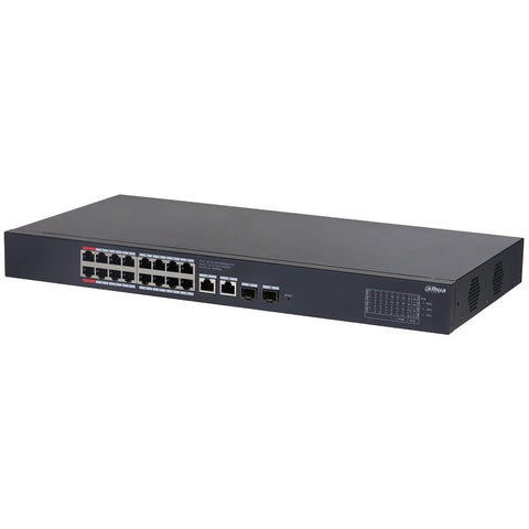 Switch PoE Gigabit Cloud Management 16 + 2 + 2 SFP porturi Dahua CS4220-16GT-240