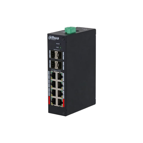 Switch PoE industrial administrat 8 + 4 SFP porturi Dahua HS4412-8ET-120