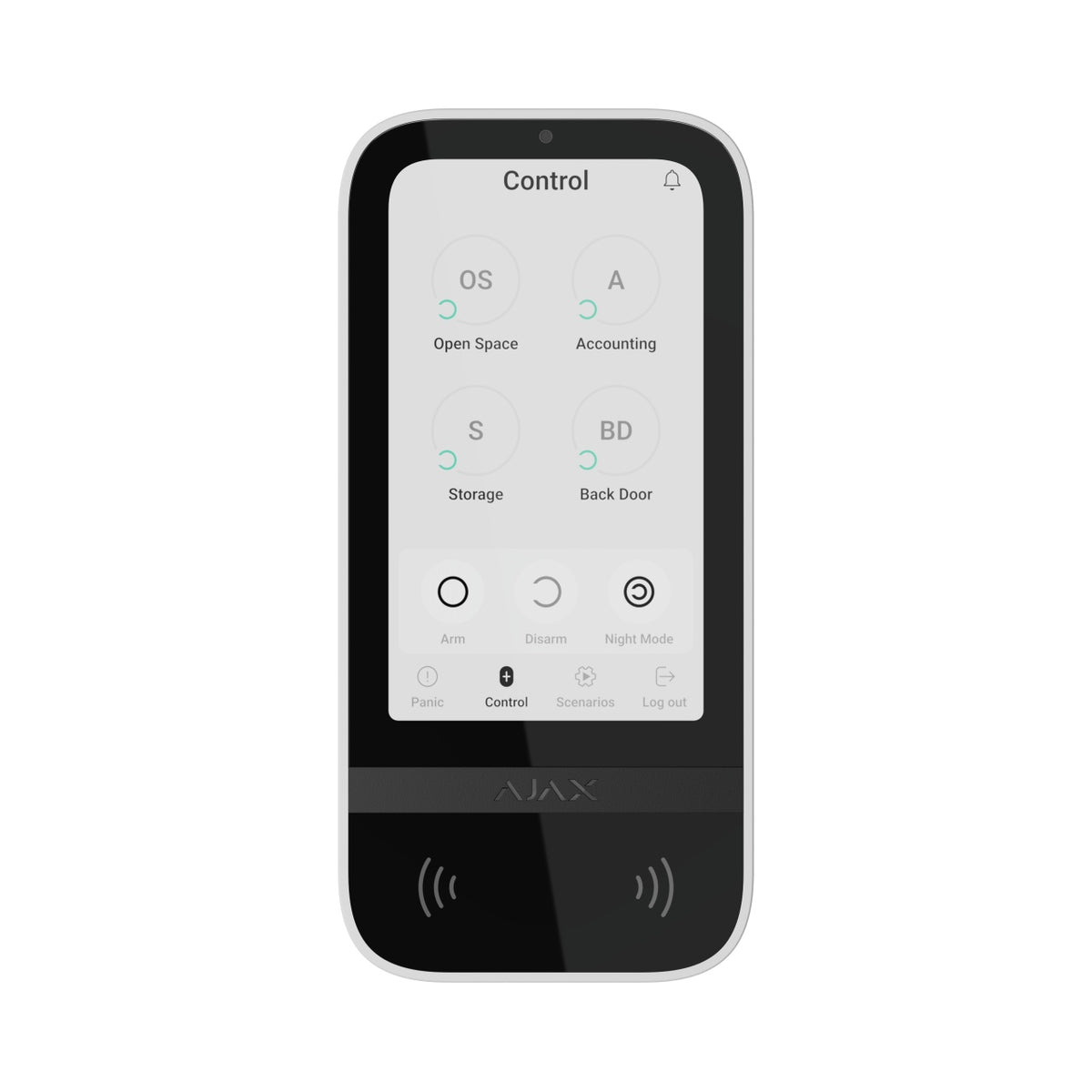 Tastatura Wireless tactila, AJAX KeyPad TouchScreen, alb