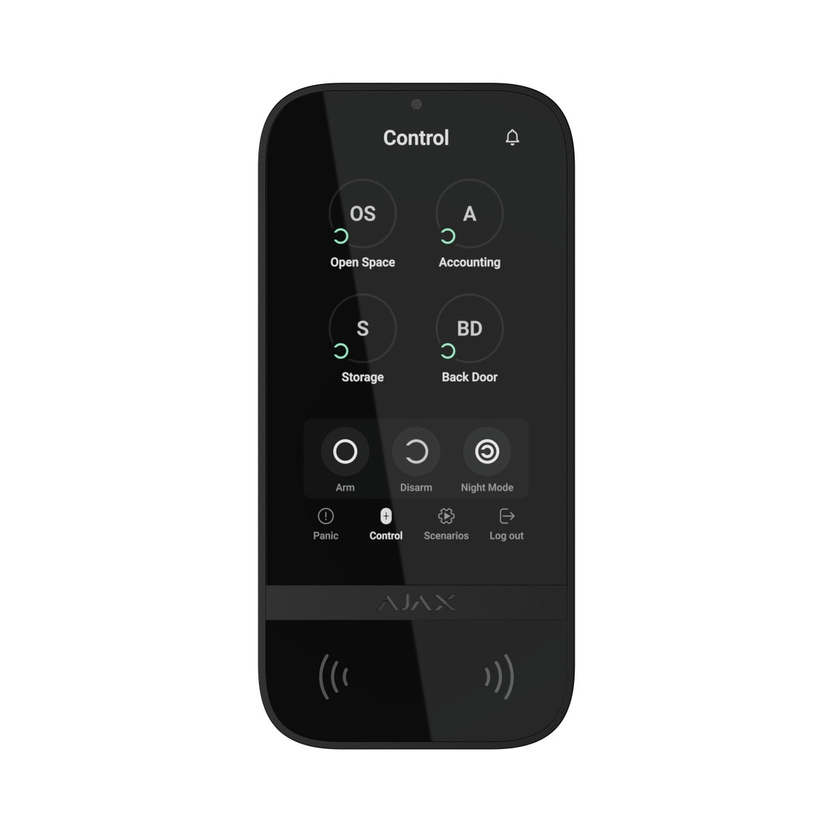 Tastatura Wireless tactila, AJAX KeyPad TouchScreen, negru