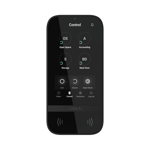 Tastatura Wireless tactila, AJAX KeyPad TouchScreen, negru